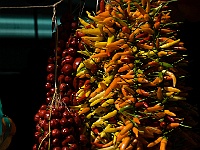 Paprika : Amalfitana, Italien, Paprika, Positano, Stadt, Tomaten, gelb, rot Gebinde, trocknen